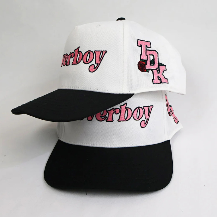 LOVERBOY CAP - White / Black + Pink