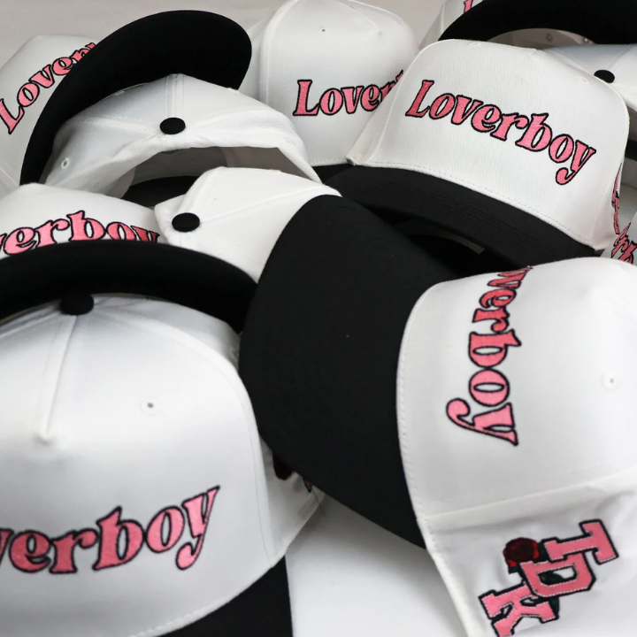 LOVERBOY CAP - White / Black + Pink
