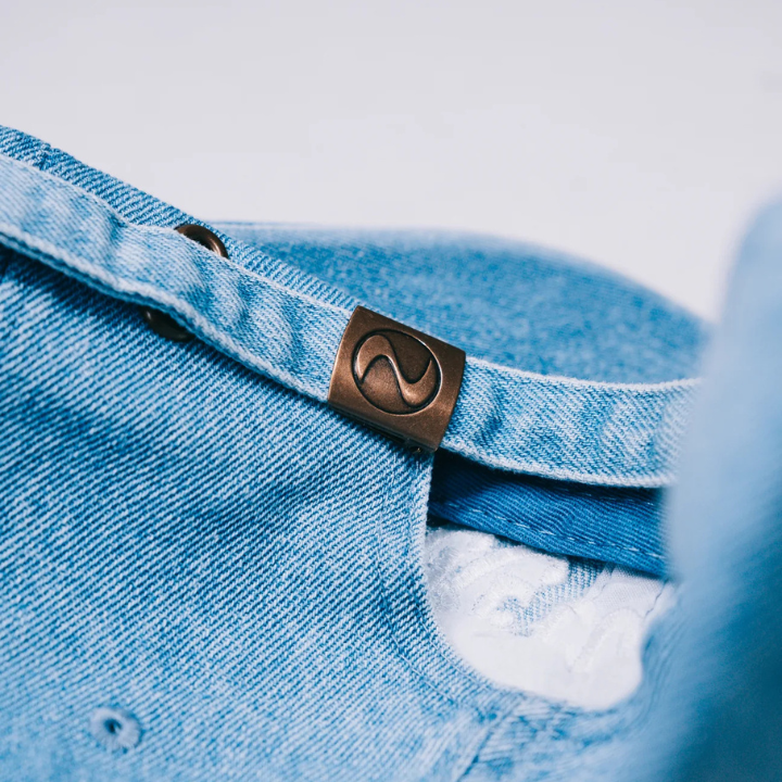 Good Girls Are Cuffed Adjustable Dad Cap - Blue Denim