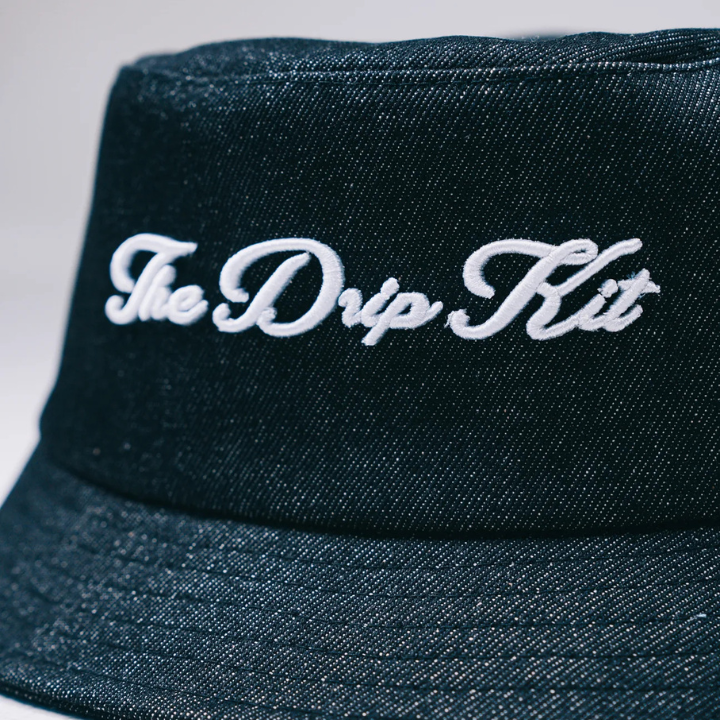 The Dripkit Bucket Hat - Black Denim