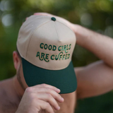 Good Girls Are Cuffed Curved Brim Snapback - Khaki / Green