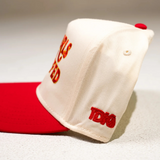 Good Girls Are Cuffed Curved Brim Snapback - Khaki/Red