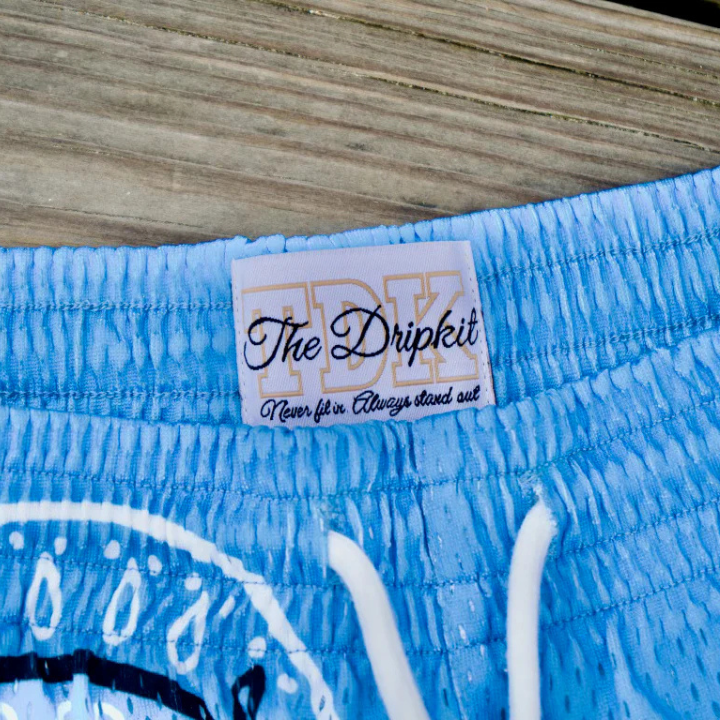DRIPKIT PAISLEY SHORTS - CAROLINA BLUE