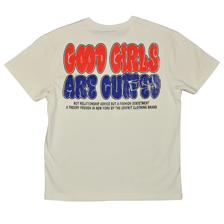 Good Girls Are Cuffed T Shirt - Creame