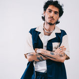 The Dripkit Bowling Tee - Navy / Cream