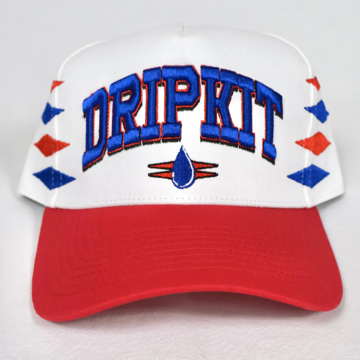 NYG INSPIRED DRIPKIT CAP - WHITE / RED