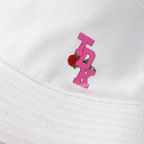 Loverboy Bucket Hat - White + Pink Logo