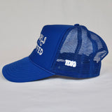 GOOD GIRLS ARE CUFFED TRUCKER - BLUE
