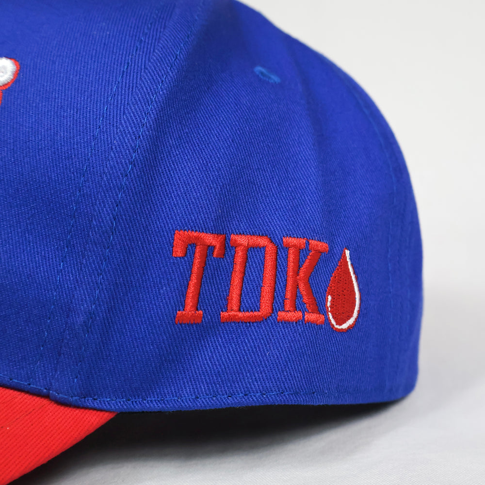 NYG INSPIRED GOOD GIRLS ARE CUFFED CAP - BLUE/ RED
