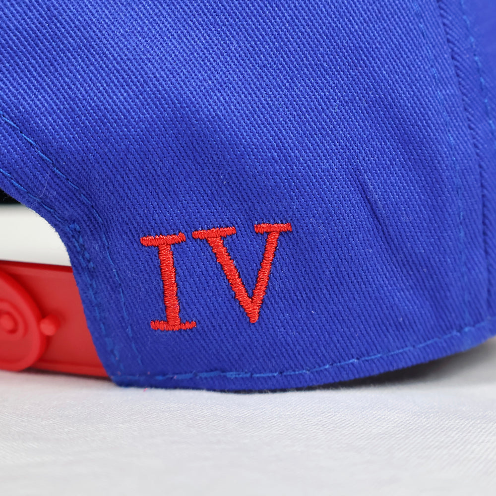 NYG INSPIRED GOOD GIRLS ARE CUFFED CAP - BLUE/ RED